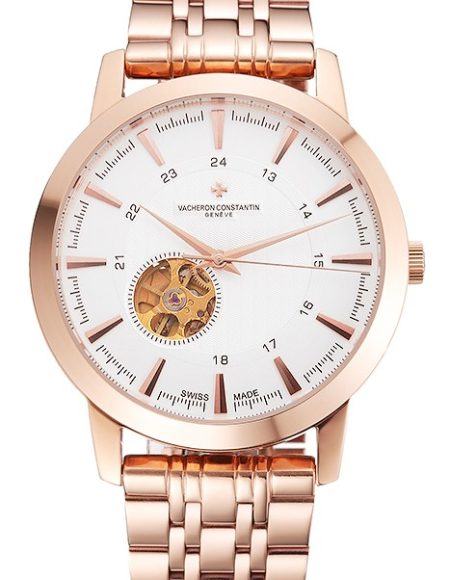 Vacheron Constantin Tourbillon White Dial Rose Gold Case And Bracelet
