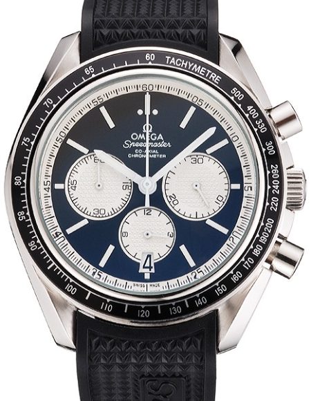 Omega Speedmaster Black Rubber Strap Black Dial  622041