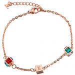 Louis Vuitton  gamble rose gold chain bracelet 700804