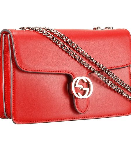 Gucci Interlocking Shoulder Bag Red