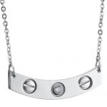 Cartier Love Diamond Silver Necklace  700711