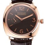 Swiss Panerai Radiomir Oro Rosso Brown Dial Rose Gold Case Brown Leather Strap