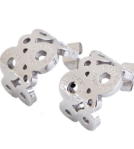Bvlgari Replica Arch Shaped Cutwork Sterling Silver Studs