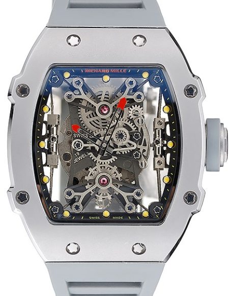 Richard Mille Tourbillion Rafael Nadal RM 27-01 Silver Case White Rubber Bracelet  1454255