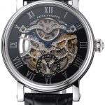 Patek Philippe Grand Complications Black Skeleton Dial Stainless Steel Case Black Leather Strap 1453812