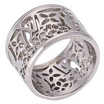 Louis Vuitton Replica Monogram Cutwork Sterling Silver Ring