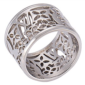 Louis Vuitton Replica Monogram Cutwork Sterling Silver Ring