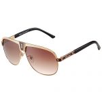 Cartier C Decor Brown Lenses Gold Frame Sunglasses 308284