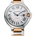 Swiss Cartier Ballon Bleu 36mm Silver Dial Stainless Steel Case Two Tone Gold Bracelet  622878