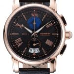 Montblanc Twinfly Chronograph Black Dial Black Leather Bracelet 1454118