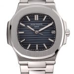 Swiss Patek Philippe Nautilus Black-Blue Dial Stainless Steel Bracelet 1453948