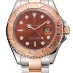 Rolex Yacht Master Rose Gold Dial Two Tone Stainless Steel Bracelet 1453864