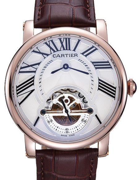 Cartier Rotonde Flying Tourbillon White Dial 621940