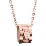 Rolex Crown Design Rose Gold Plated Chain Necklace 700775