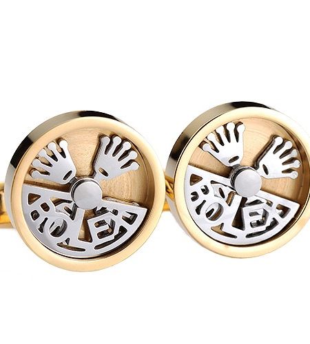 Rolex Design Logo Silver And Gold Cufflinks 700774