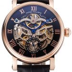 Patek Philippe Grand Complications Black Skeleton Dial Rose Gold Case Black Leather Strap 1453809