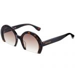 Miu Miu Cut Off Round Havana Frame Sunglasses 308446