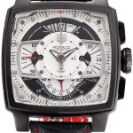 Tag Heuer Monaco Black-Red Perforated Leather Strap White Dial 80307