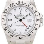 Rolex Explorer Stainless Steel Bezel White Dial