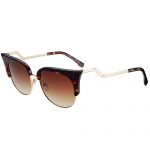 Fendi Edged Havana Frame Zig Zag Temples Sunglasses 308405