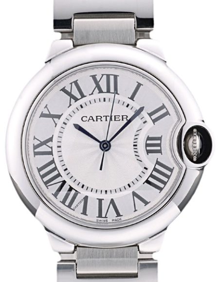 Cartier Ballon Bleu 38mm White Dial Stainless Steel Case Two Tone Silver Bracelet