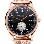 Patek Philippe Calatrava Small Seconds Black Dial Rose Gold Case And Bracelet