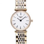Longines La Grande Classique Two Tone Band White Dial Diamond Bezel Femme  622104