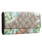 Gucci Green Blooms Supreme Canvas Wallet