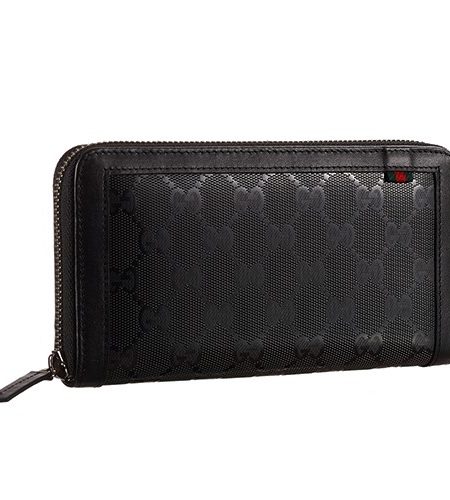 Gucci Supreme Canvas Wallet With Black Leather Trim