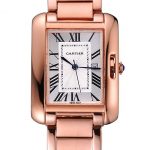 Cartier Tank Anglaise 30mm White Dial Rose Gold Case And Bracelet