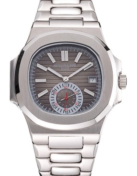 Patek Philippe Nautilus Gray Dial Stainless Steel Case And Bracelet