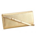 Prada Continental Wallet with Strap Gold
