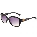 Gucci Elegant Oval Shaped Black Sunglasses 308031
