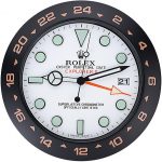 Rolex Explorer II Wall Clock Black-Orange  622479
