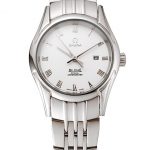 Omega De Ville Ladies White Dial Roman Numerals Stainless Steel Case And Bracelet 1453792