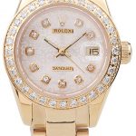 Rolex Datejust 18k Yellow Gold Plated Stainless Steel Diamond Plated 98076