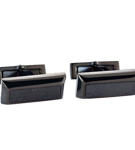 Emporio Armani Engraved Black Cufflinks 700760