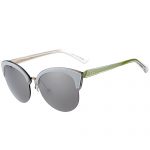 Christian Dior Sculpt Cat Eye Green Temples Sunglasses 308453