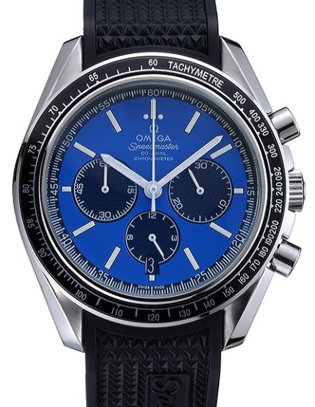 Omega Speedmaster Black Rubber Strap Blue Dial  622043