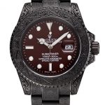 Rolex Submariner Skull Limited Edition Brown Dial All Black Case And Bracelet 1454075