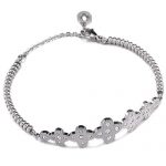 Van Cleef  Diamond Studded Silver Bracelet
