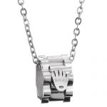 Rolex Crown Design Silver Plated Chain Necklace 700776