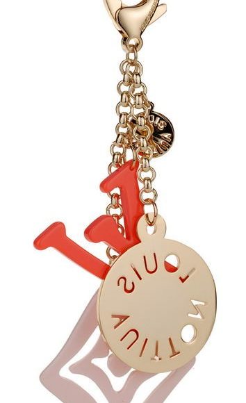 Louis Vuitton Replica Orange LV Logo Brass Bag Charm