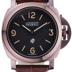 Panerai  Luminor Brown Leather Strap Black Dial 80164