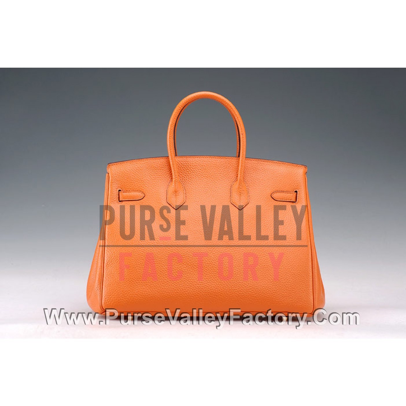 Fake Hermes Birkin Orange Leather Horse Embossed Classic Golden Lock Ladies  Tote Bag For Sale