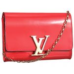 Louis Vuitton Chain Louise Patent Leather Bright Red