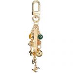 Louis Vuitton Multicolored Monogram gold ball bag charm 700821