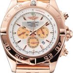 Breitling Chronomat 44 White Dial Rose Gold Bracelet  622518
