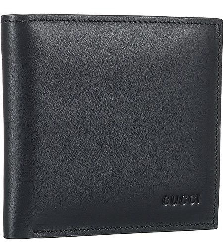 Gucci Embossed Logo Black Leather Wallet 18927213