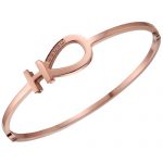 Hermes Diamond Encrusted Horseshoe Rose Gold Bracelet 700615